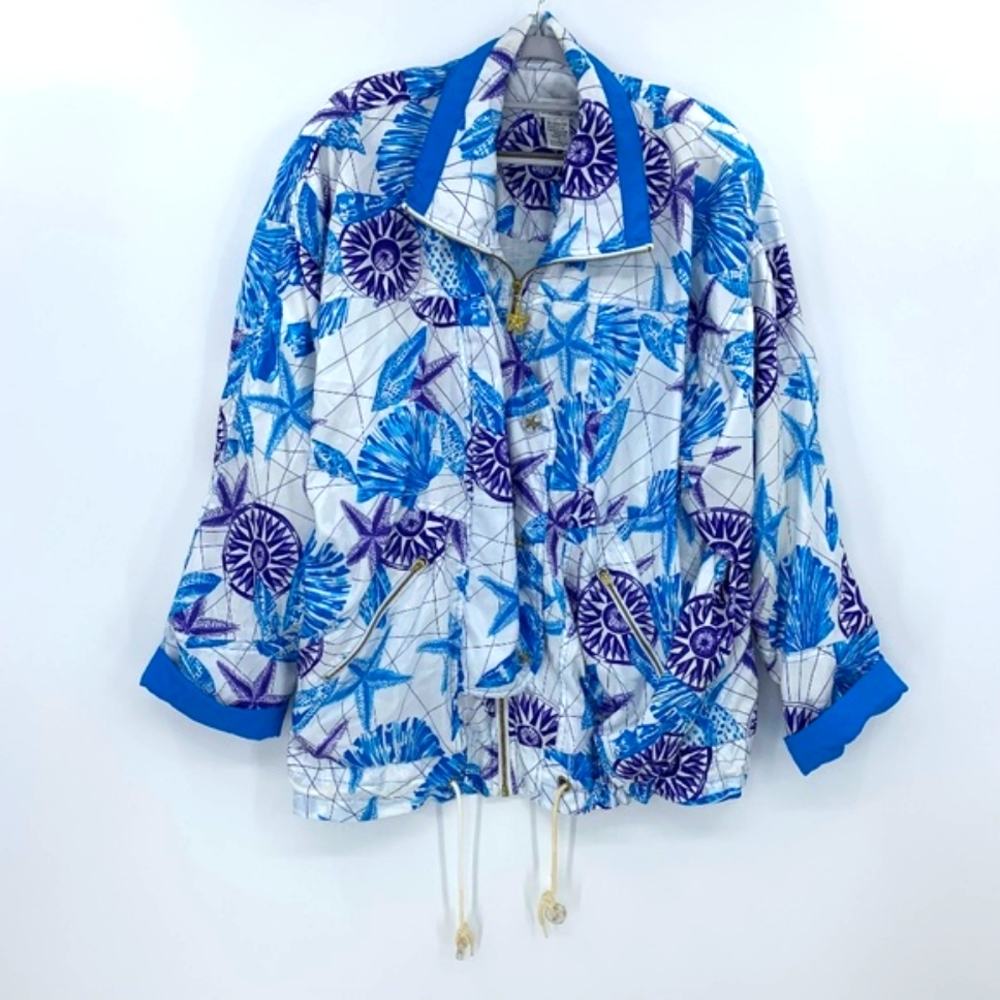 Vintage 90s Nautical Windbreaker Jacket